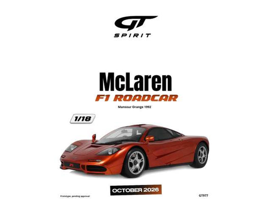 1/18 - 1992 McLaren F1 Roadcar mansour orange - GT Spirit - GT977