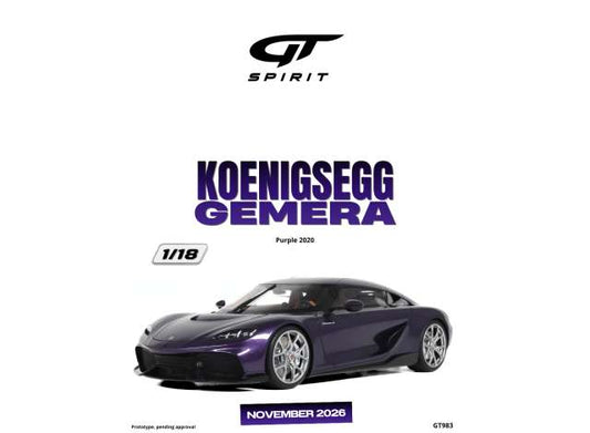 1/18 - 2020 Koenigsegg Gemera, purple - GT Spirit - GT983