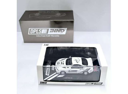 1/64  Nissan Skyline GT-R (R33) *DPLS x Inno64*, white/black  TMCS 2025 Event Edition - Inno64 - IN64-DPLS-R33-TMCS25