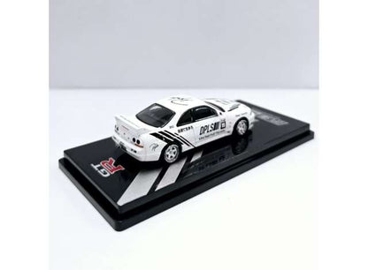 1/64  Nissan Skyline GT-R (R33) *DPLS x Inno64*, white/black  TMCS 2025 Event Edition - Inno64 - IN64-DPLS-R33-TMCS25