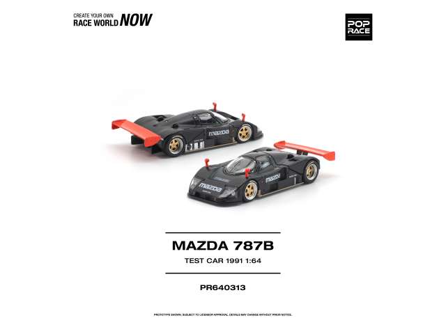 1/64 1991 Mazda 787B Test car, black/red - Pop Race - PR640313