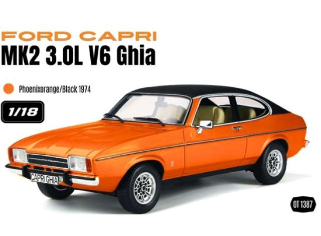 1/18  1974 Ford Capri MK2 3.0L V6 Ghia  orange/black - Otto Models  -  OT1387