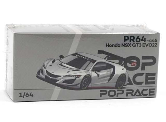 1/64 - Honda NSX GT3 EVO22, silver - Brazilian Event Exclusive - Poprace - PR640445