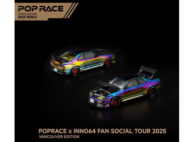 1/64 - Skyline GT-R R33, magic chrome - Vancouver Edition - Poprace - PR640425