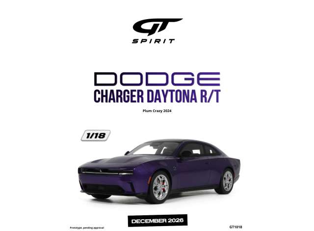 1/18 - 2024 Dodge Charger Daytona R/T plum crazy - GT Spirit - GT1018
