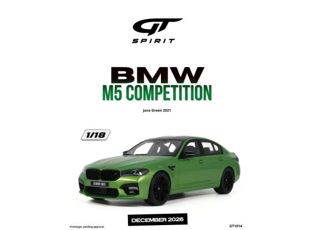 1/18 - 2021 BMW M5 Competition  java green - GT Spirit - GT1014
