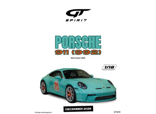 1/18 - 2025 Porsche 911 (992) mint green - GT Spirit - GT1019