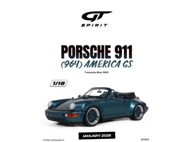 1/18 - 1993 Porsche 911 (964) America GS turquoise blue - GT Spirit - GT1012