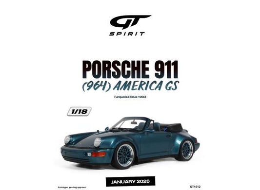 1/18 - 1993 Porsche 911 (964) America GS turquoise blue - GT Spirit - GT1012