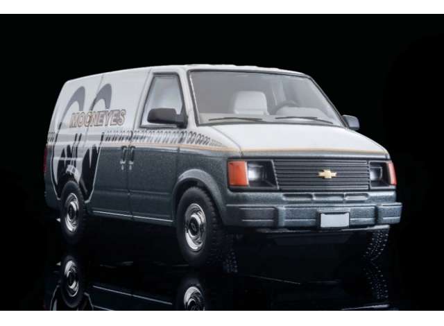 1/64 1994 Chevrolet Astro Van *MOONEYES*, white/gray - Tomica Limited Vintage - TLV-N344c