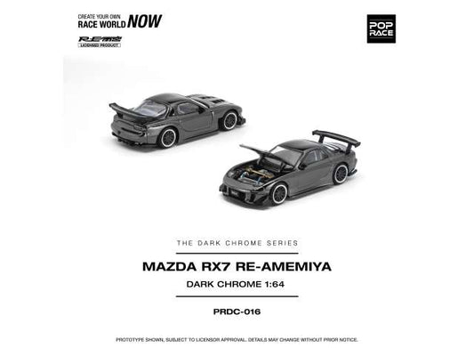 1/64 Mazda RX-7 RE-Amemiya, dark chrome - Poprace - PRDC016