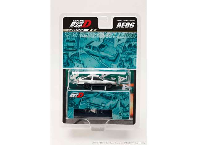 1:64 Toyota Sprinter Trueno (AE86) Initial D Takumi Fujiwara vs Tomoyuki Tachi, white - Hobby Japan - HJDMDR001B *** Pre Order***