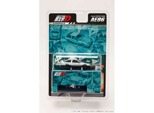 1:64 Toyota Sprinter Trueno (AE86) Initial D Takumi Fujiwara vs Tomoyuki Tachi, white - Hobby Japan - HJDMDR001B *** Pre Order***