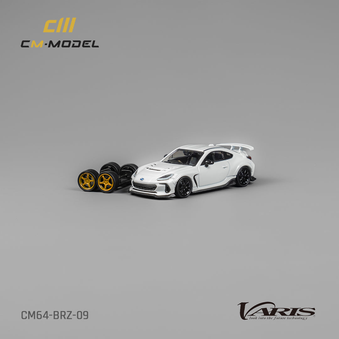 1:64 Subaru BRZ Varis Widebody White BRZ -  CM Models - CM64-BRZ-09