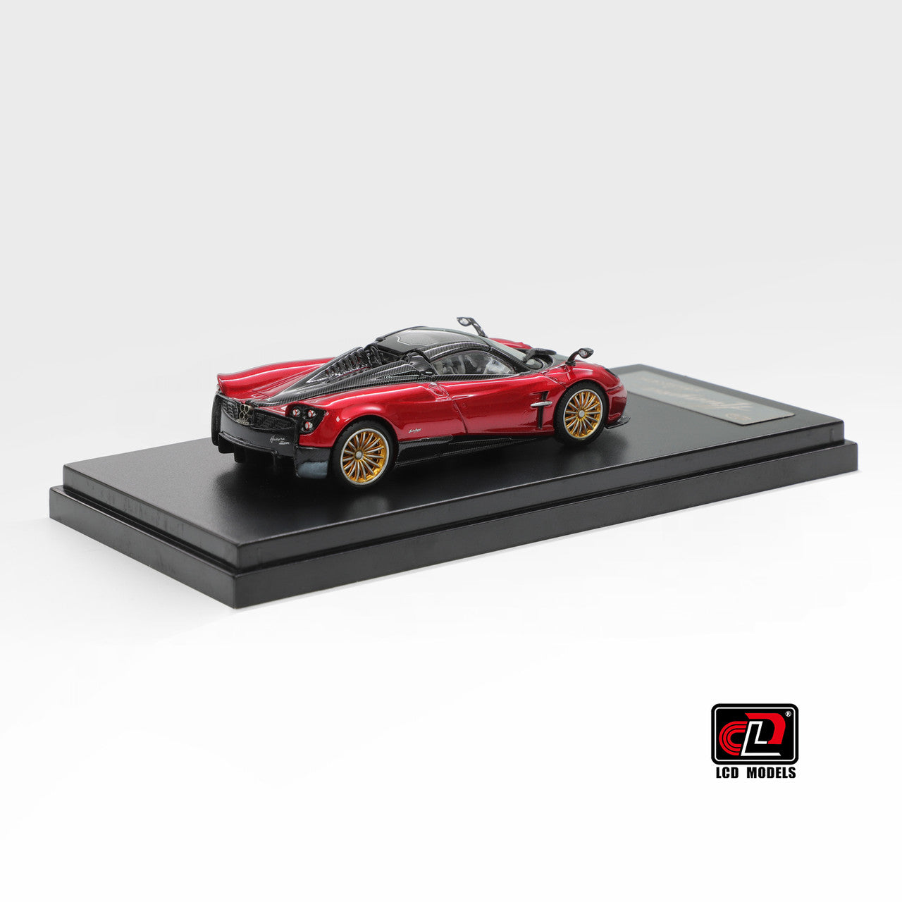 1/64 Pagani Huayra Roadster Red/Black Carbon - LCD Models - LCD64015-RB