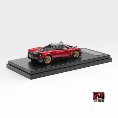 1/64 Pagani Huayra Roadster Red/Black Carbon - LCD Models - LCD64015-RB
