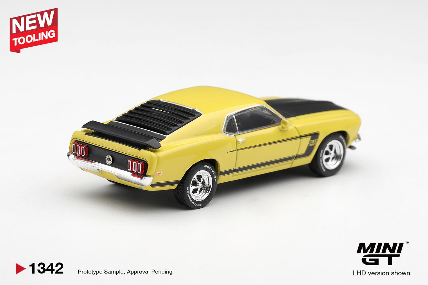 1/64  FORD MUSTANG BOSS 302 1969 BRIGHT YELLOW (LHD) - Mini GT - MGT01342