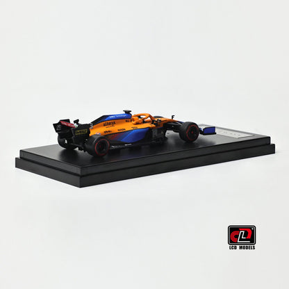 1/64 F1 MCL35L TEAM MCLAREN N 3 SEASON 2021 DANIEL RICCIARDO - ORANGE LIGHT BLUE - LCD Models - LCD64030-OR