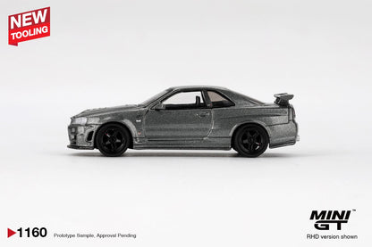1/64 NISSAN SKYLINE GT-R DARK METAL GREY (NISMO BNR34 CRS VERSION)  - MiniGT - MGT01160