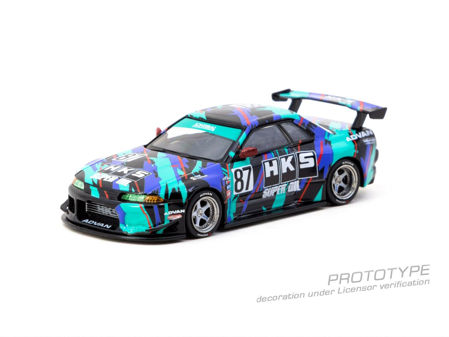 1/64 - Nissan Skyline (R32) Widebody  HKS - TARMAC - T64G-061-HKS