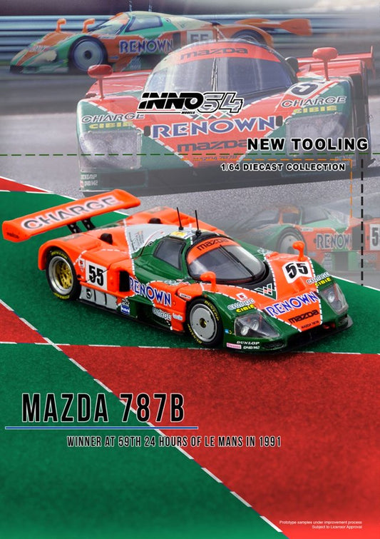 1/64 MAZDA 787B Winner 24 Hours Le Mans 1991- Inno64 - IN64-787B-LM91W