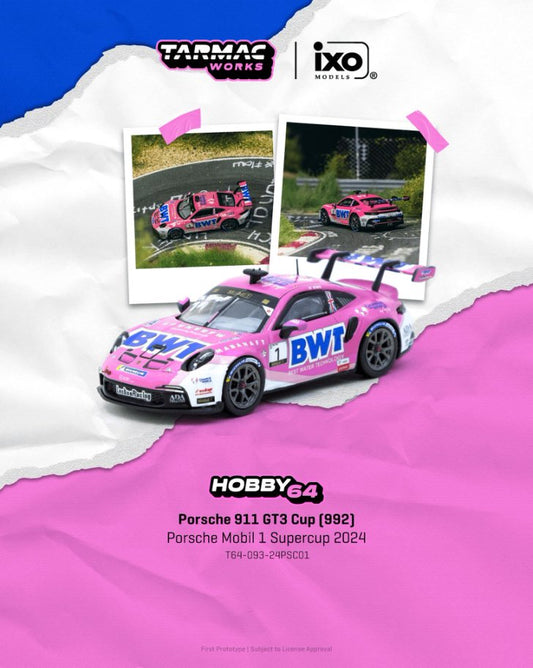 1/64 Porsche 911 GT3 Cup (992) Porsche Mobil 1 Supercup 2024 Harry King - Tarmac Models - T64-093-24PSC01