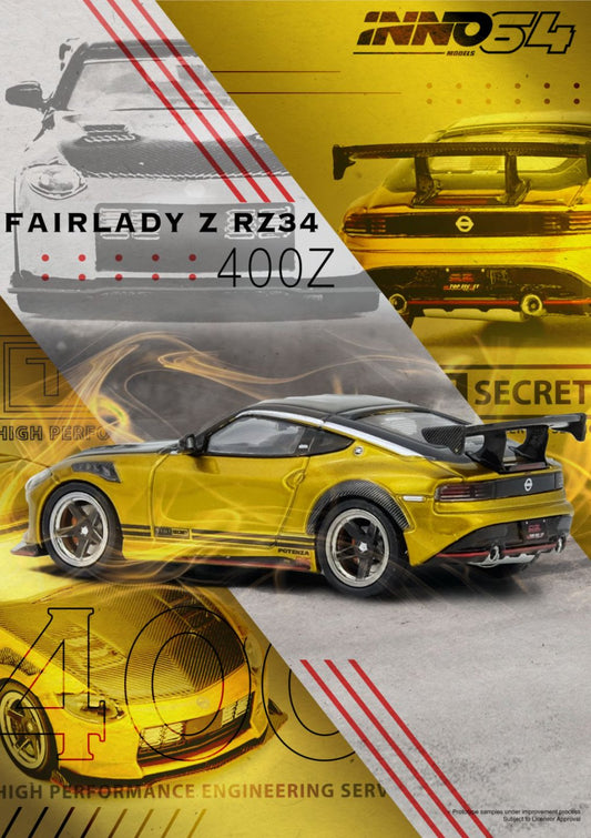 1/64 NISSAN TOP SECRET FAIRLADY Z (RZ34) Gold - Inno64 - IN64-400ZTS-GOLD