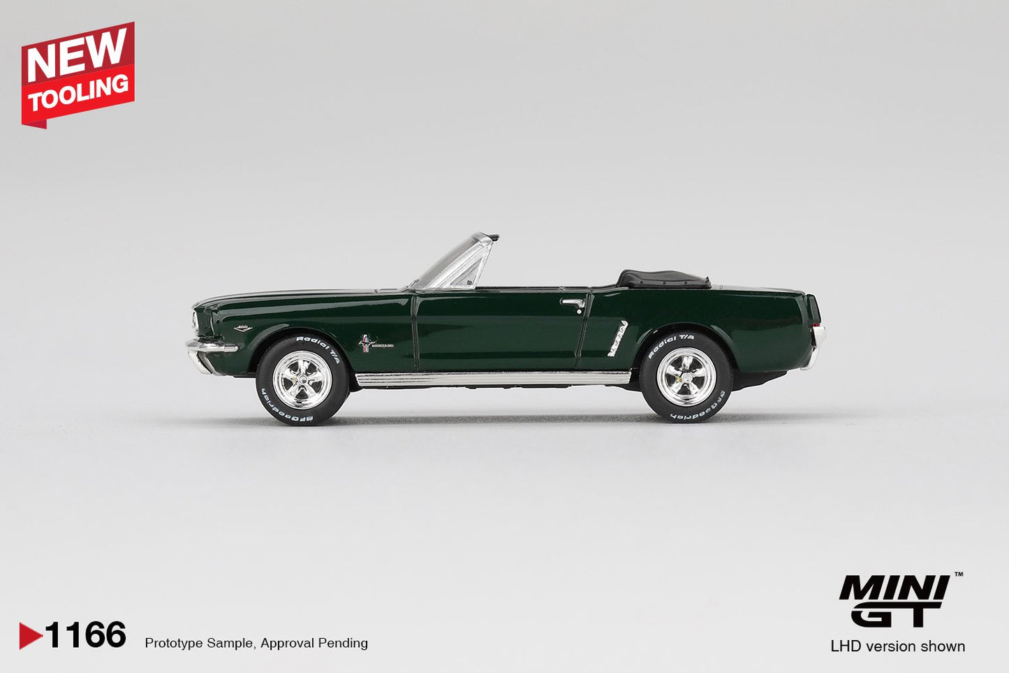 1/64  FORD MUSTANG CONVERTIBLE 1964 HIGHLAND GREEN  - MiniGT - MGT011166