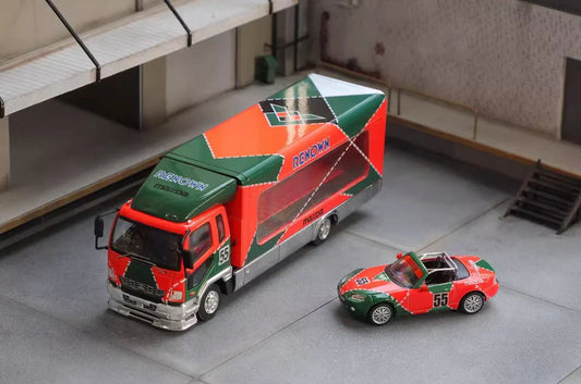 1:64 - Mitsubishi Fuso Fighter 2017+ Mazda MX-5 Spec Miata (NC1) 2006 (RHD) - GCD + Shadow Pro