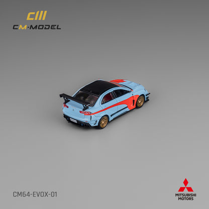 1:64 Misubishi Lancer EvoX Varis Widebody Orange & Blue -  CM Models - CM64-EVOX-01