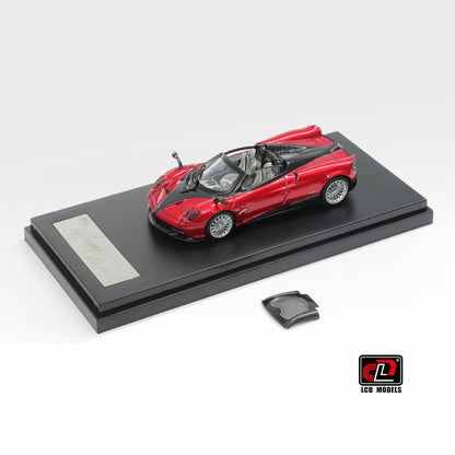1/64 Pagani Huayra Roadster Red/Black Carbon - LCD Models - LCD64015-RB