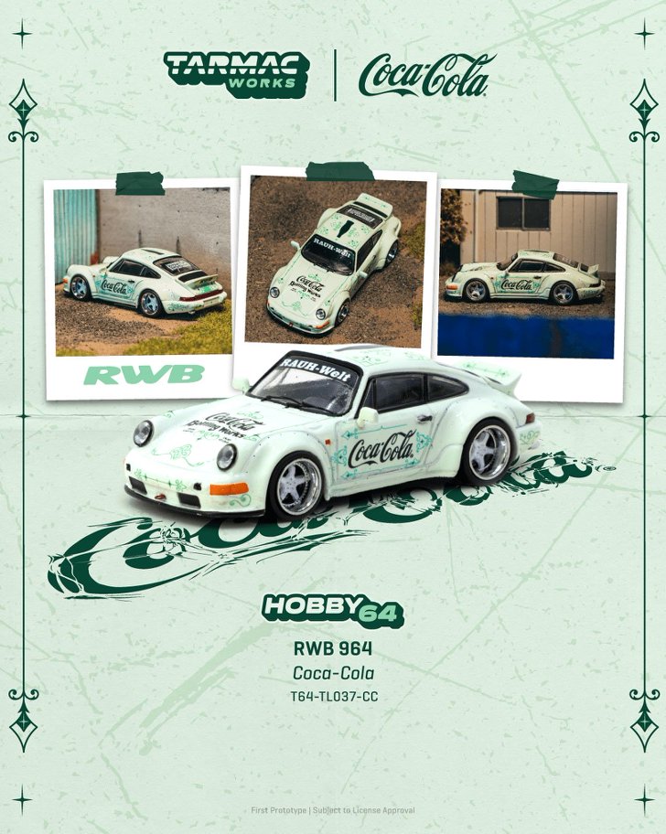 1/64 RWB 964 Coca-Cola - Tarmac Models - T64-TL037-CC