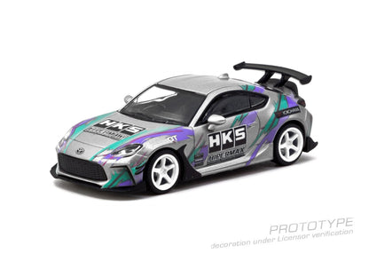 1/64 HKS Toyota GR86 Grey - Tarmac Models - T64G-038-GY