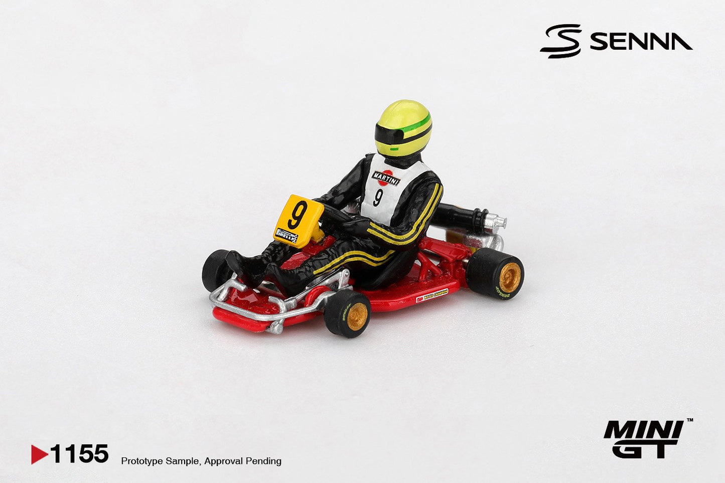1/64  SENNA KART FORMULA K NO.9 AYRTON SENNA DA SILVA 1981 KARTING WORLD CHAMPIONSHIP  - MiniGT - MGT01155