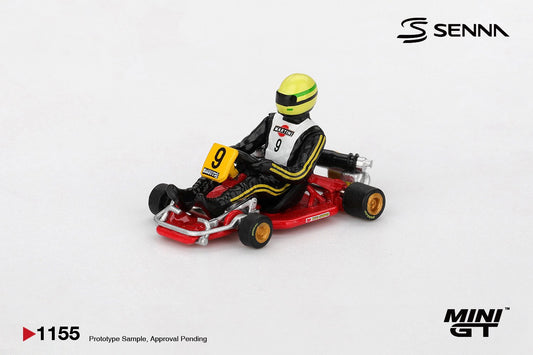1/64  SENNA KART FORMULA K NO.9 AYRTON SENNA DA SILVA 1981 KARTING WORLD CHAMPIONSHIP  - MiniGT - MGT01155