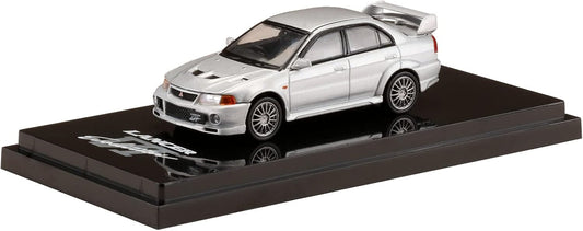 1/64 Mitsubishi Lancer GSR Evolution 6 (CP9A), satellite silver - Hobby Japan - HJ641033AS