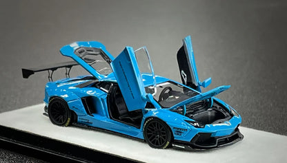 1/64 - LBWK Lamborghini Aventador LP700-4 Blue - PGM - PGM 640413