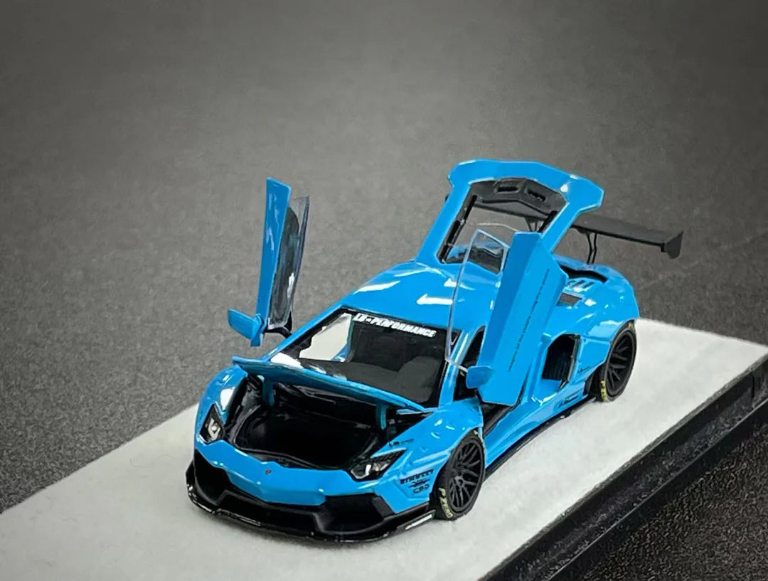 1/64 - LBWK Lamborghini Aventador LP700-4 Blue - PGM - PGM 640413