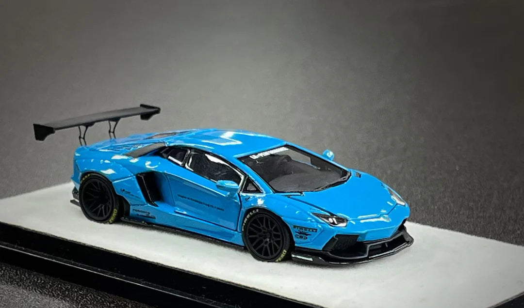 1/64 - LBWK Lamborghini Aventador LP700-4 Blue - PGM - PGM 640413