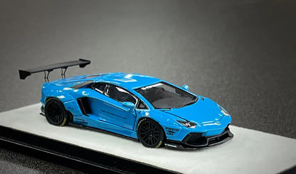 1/64 - LBWK Lamborghini Aventador LP700-4 Blue - PGM - PGM 640413