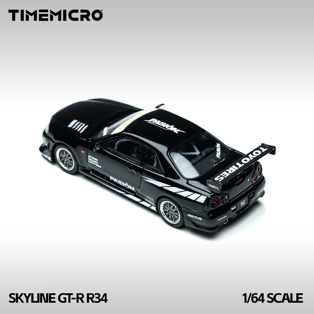 1/64 - Nissan Skyline GTR R34 Black  - Time Micro - TM800504