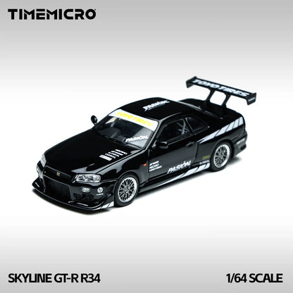 1/64 - Nissan Skyline GTR R34 Black  - Time Micro - TM800504