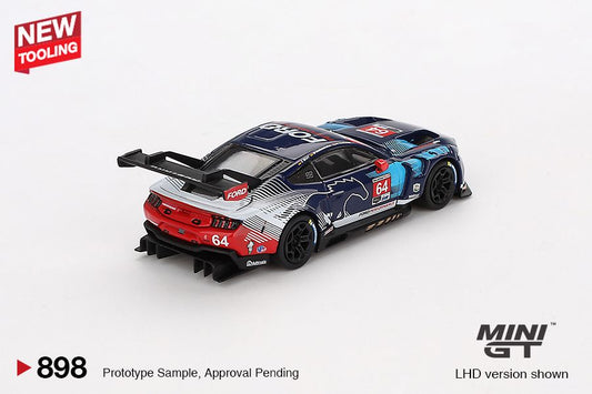 1/64 FORD MUSTANG GT3 NO.64 FORD MULTIMATIC MOTORSPORTS 2024 IMSA DAYTONA 24 HRS (LHD) BLISTER PACKAGING NEW TOOLING - MGT00898-BL