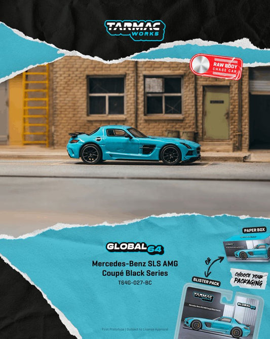 1/64 Mercedes-Benz SLS AMG Coupé Black Series Matte Blue - Tarmac Models - T64G-027-BC  ***Pre Order***