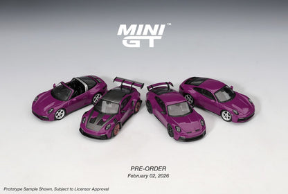 1/64 - PORSCHE 911 (992.1) RUBYSTONE RED SET - MiniGT - MGTS0021