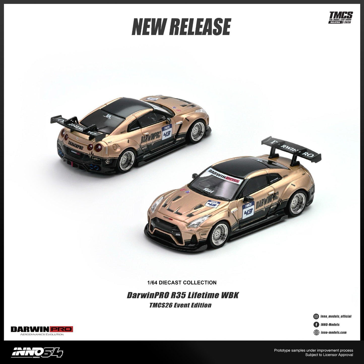 1/64 DarwinPRO R35 Lifetime WBK, *TMCS Event Cars* - Inno64 - coming soon.