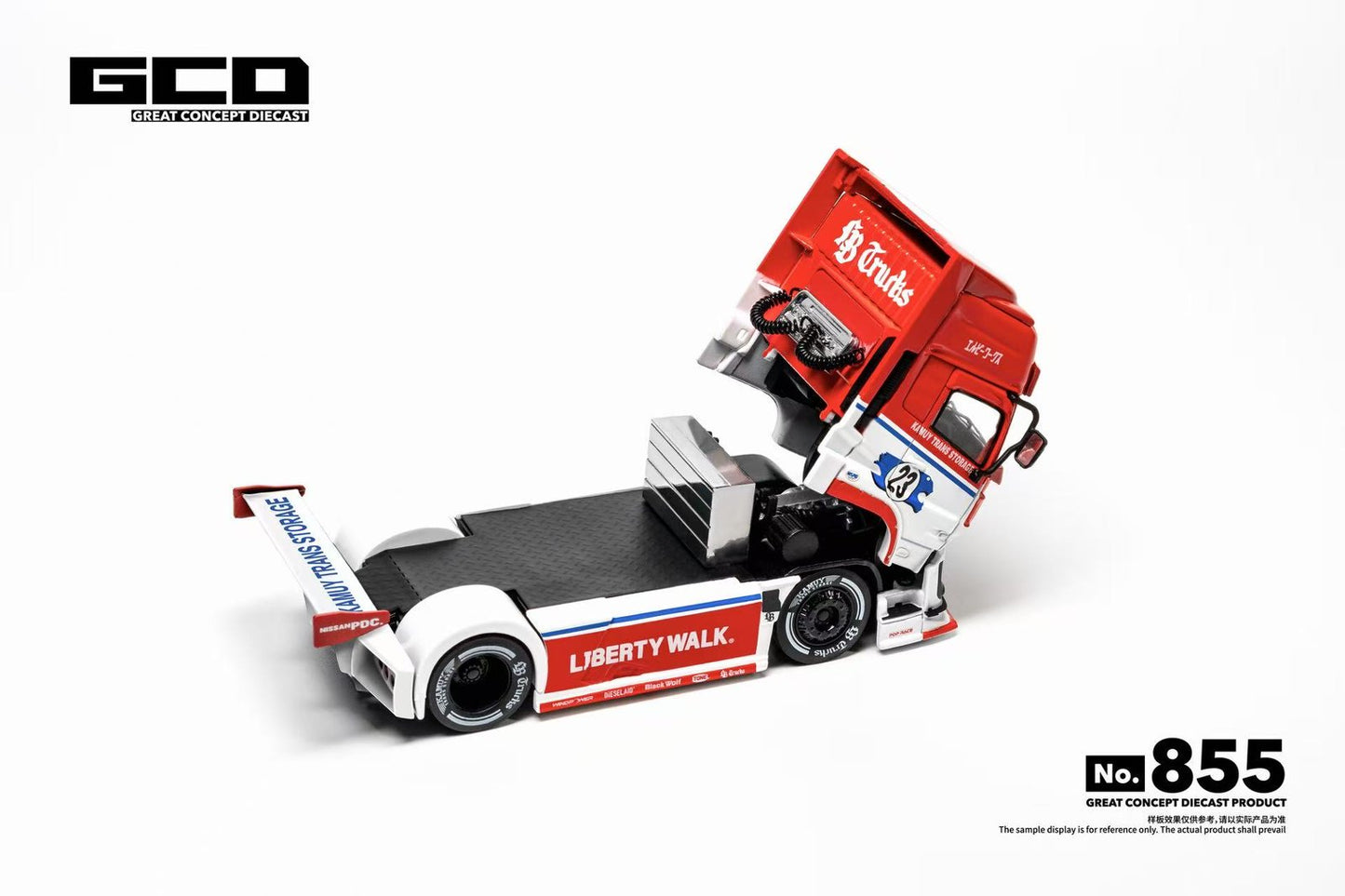 1/64 Red/White Livery(RHD) – LB-Trucks UD QUON Head - GCD - KS-099-855