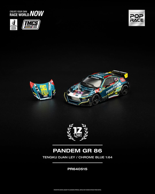 1/64 POP RACE PANDEM GR 86 TENGKU DJAN LEY / CHROME BLUE (PR64-515), *TMCS Event Cars* - Poprace - coming soon.