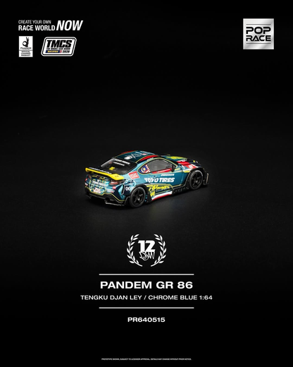 1/64 POP RACE PANDEM GR 86 TENGKU DJAN LEY / CHROME BLUE (PR64-515), *TMCS Event Cars* - Poprace - coming soon.