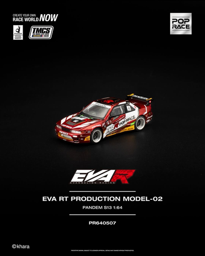 1/64 POP RACE EVA RT PRODUCTION MODEL-02 PANDEM S13 RED PR64-507, *TMCS Event Cars* - Poprace - coming soon.